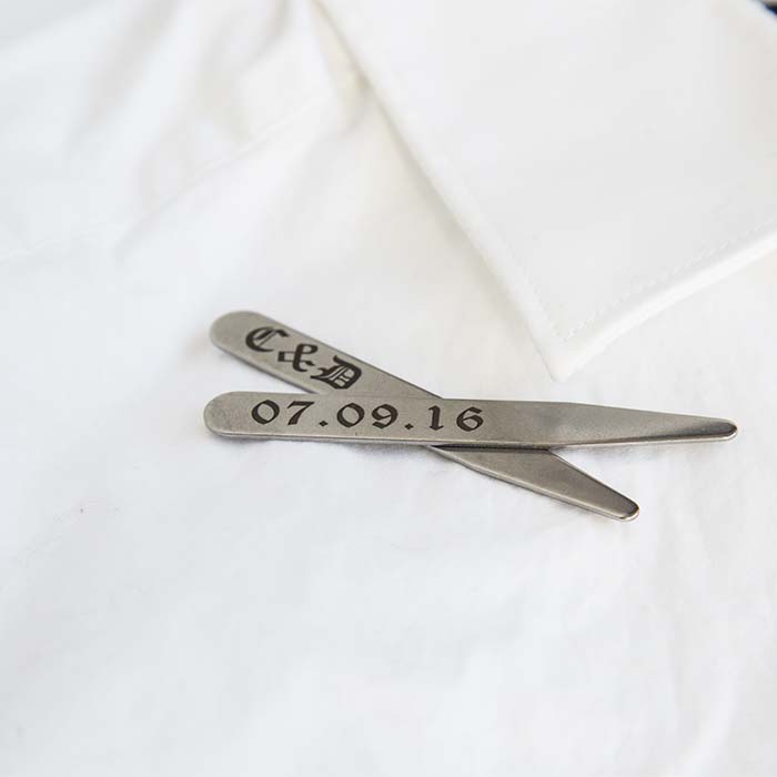 magnetic collar stays, personalized collar stays
